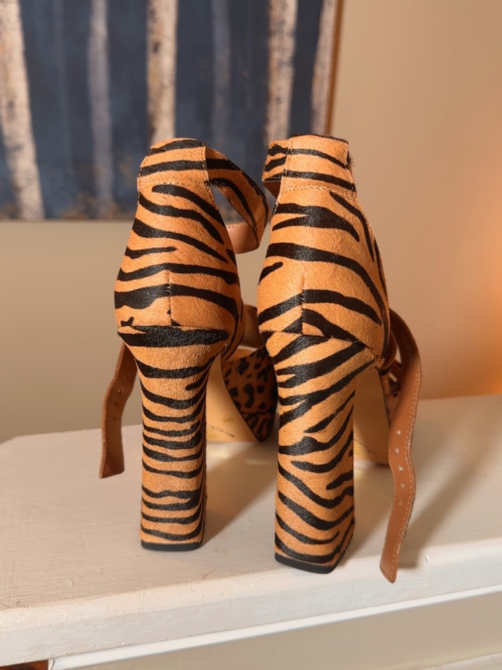 Gianni Bini Leopard & Zebra Print Platform Heels - Picture 6 of 7